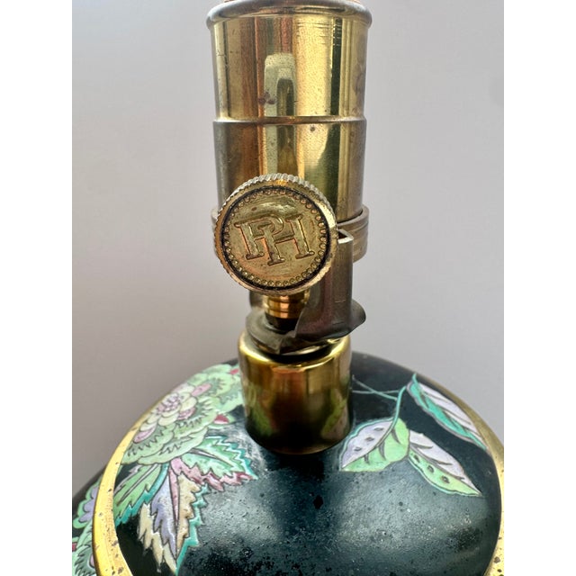 Mid 20th Century Mid 20th Century Mid Century Modern Paul Hanson Chinoiserie Black Porcelain Ginger Jar Table Lamp For Sale - Image 5 of 13