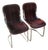 Pair of Willy Rizzo Chrome and Brown Leather Cantilever Chairs- Pair of 2 For Sale