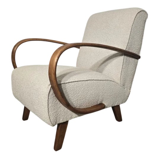 Art Deco Lounge Chair by Jindrich Halabala, 1940s For Sale