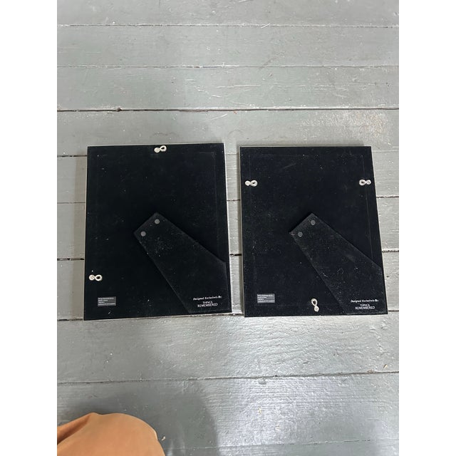 Set of two contemporary original Wayne Cunningham abstract marker drawings. Each signed and framed. Measure approximately...