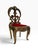 Rococo Vintage Brass Miniature Chair Pocket Watch Holder | Red Velvet For Sale - Image 3 of 5