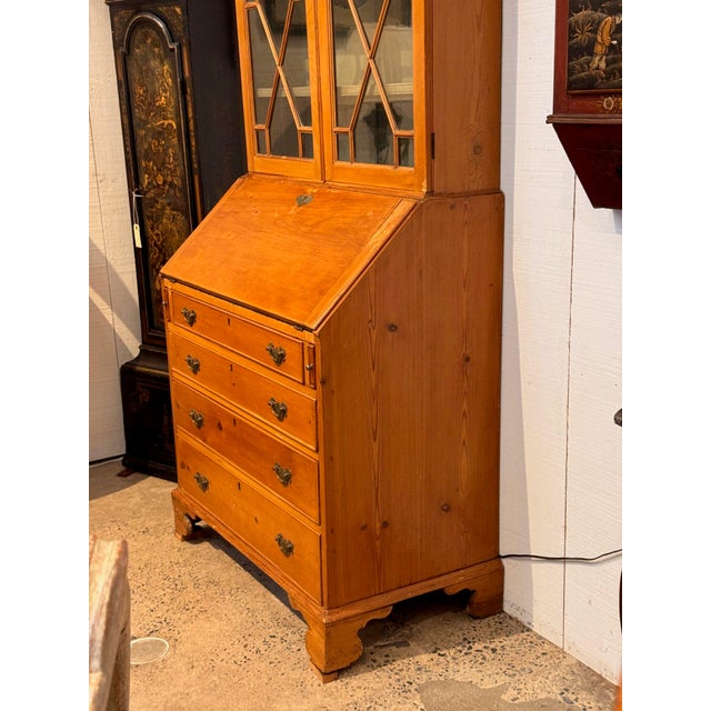 19th Century English Pine Secretary Bookcase For Sale - Image 14 of 18