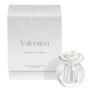 Valentina 50 ml Crystal Ball Porcelain Diffuser, Bergamot/Pink Pepper