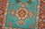 Kazak Runner 2’7” X 9’6” Blue Wool Tribal Hand-Knotted Oriental Rug For Sale - Image 4 of 12