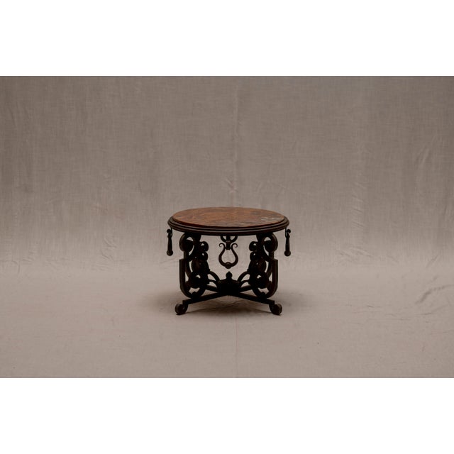 Mid-Century Modern French Wrought Iron Side Table, 1950s For Sale - Image 9 of 12