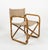 Brown Mid-Century Modern Folding Director Chair in Bamboo and Fabric, Italy, 1960s For Sale - Image 8 of 11
