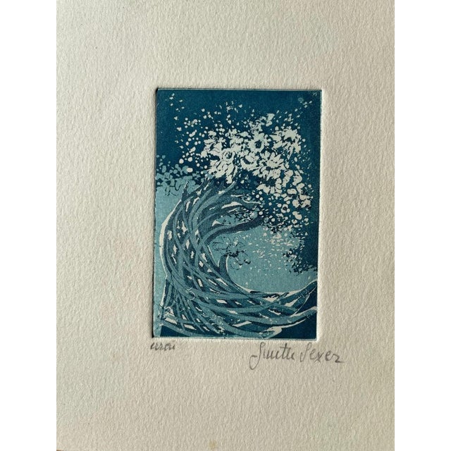 Modern Ginette Sexer, Vague de fleurs, Etching For Sale - Image 3 of 9