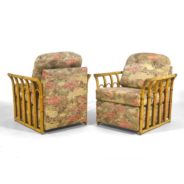 Rattan Framed Lounge Chairs For Sale In Chicago - Image 6 of 9
