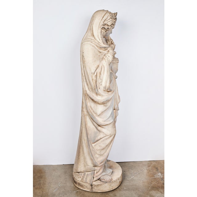 Figural Terracotta Sculpture Depicting Winter, unknown For Sale - Image 4 of 5