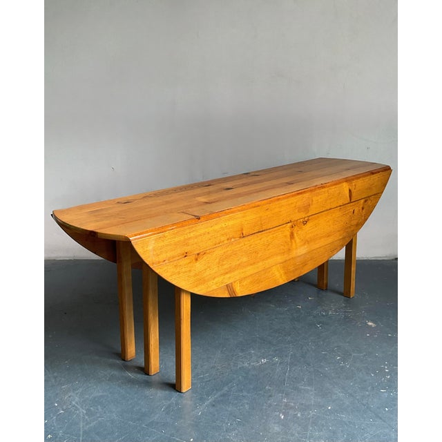 Late 20th Century Vintage Boho Baker Milling Road Drop Leaf Table For Sale - Image 5 of 9