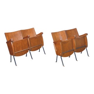 Wooden Cinema Chairs, Set of 2 For Sale