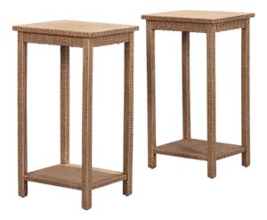 Springer Style Tall Lacquered Texture Side Tables