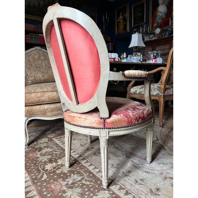 Wood Antique Louis XVI Fauteuil or Armchair For Sale - Image 7 of 13