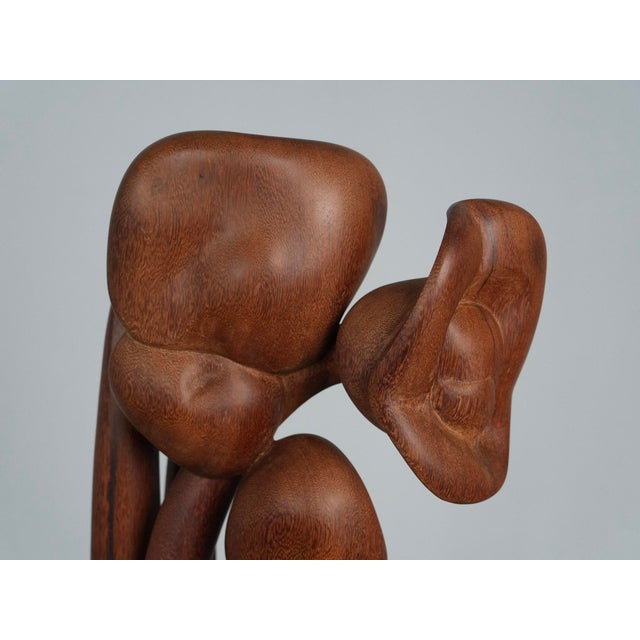 Brown Unknown, Organic Floral Wood Sculpture, 1970s, Wood For Sale - Image 8 of 10