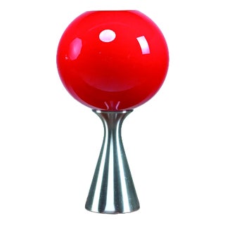 Large Space Age Table Lamp with Glass Shade from Erco For Sale