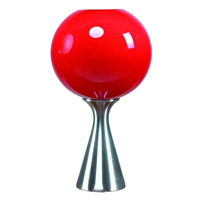 Large Space Age Table Lamp with Glass Shade from Erco For Sale