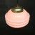 French Pink Reeded Clichy Glass Pendant Lamp For Sale - Image 4 of 7