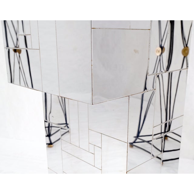 Signed Paul Evans City Scape Polished Chrome Double Pedestal Mid Century Modern For Sale - Image 11 of 12