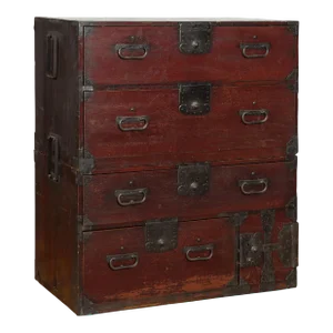 Late 19th Century Japanese Meiji Period Isho-Dansu Chest with Iron Hardware