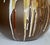 Mid Century Modern Brown White Drip Glaze Pottery Lamp For Sale - Image 11 of 12