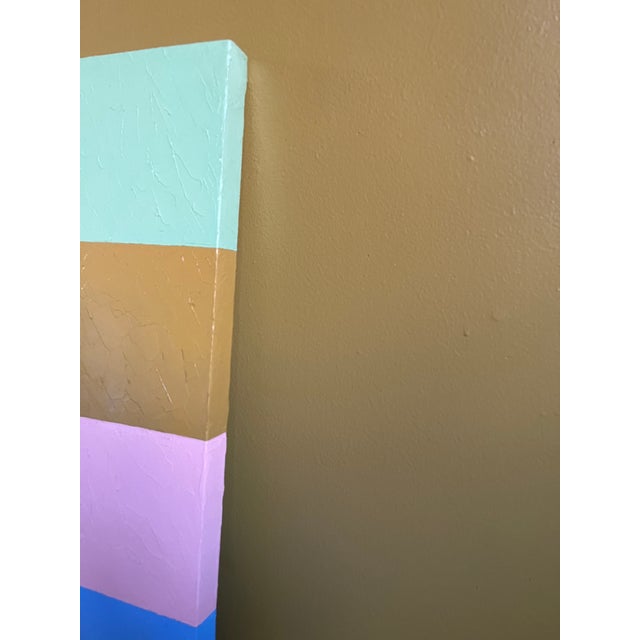 "Running .3" Abstract Geometric Color Grid, Oil Painting on Canvas by Richard Butz For Sale - Image 4 of 9