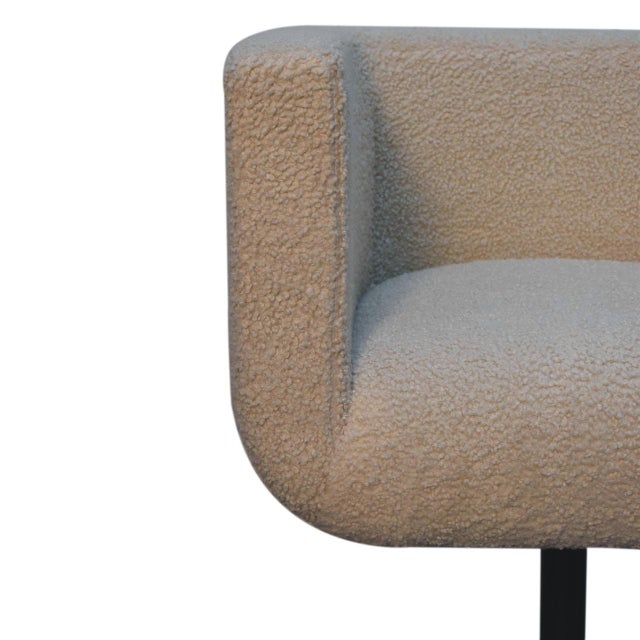 Cream Bouclé Swivel Accent Chair For Sale In Philadelphia - Image 6 of 8