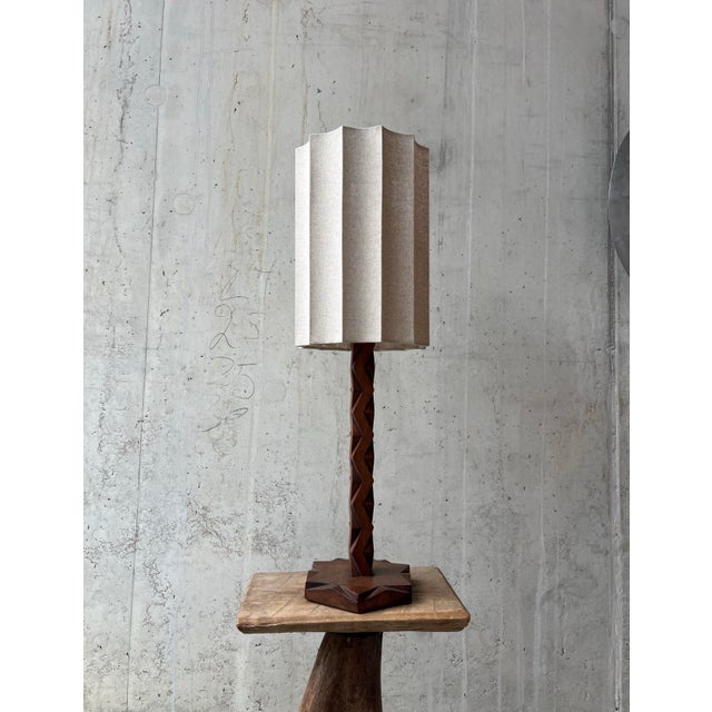 Vintage Handmade Sculptural Table Lamp in the style of Brancusi For Sale - Image 9 of 10