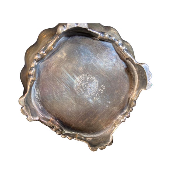 Pairpoint Silver Company Mid 20th Century Pairpoint Silverplate Footed Creamer With Lid For Sale - Image 4 of 4