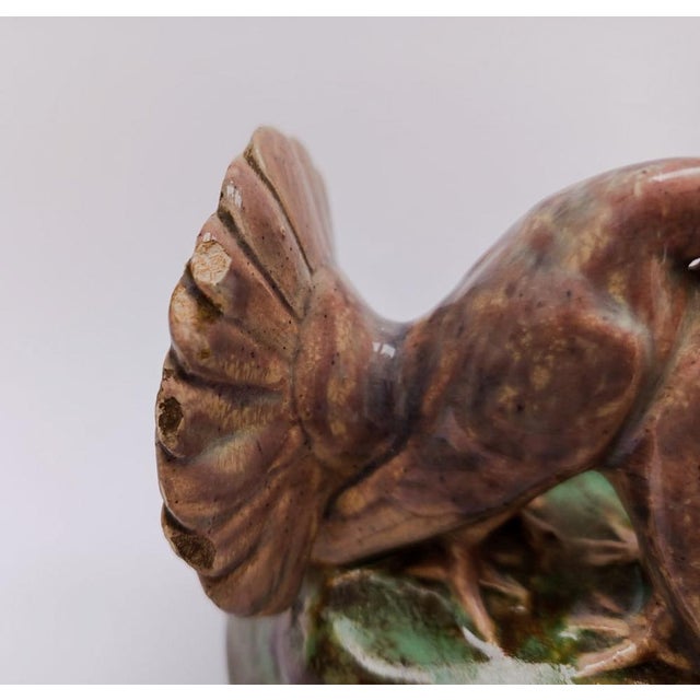 Alexandre Morlon, Sculpture of Nude Woman with Turtle Doves, 1920s-1940s, Ceramic For Sale - Image 12 of 18
