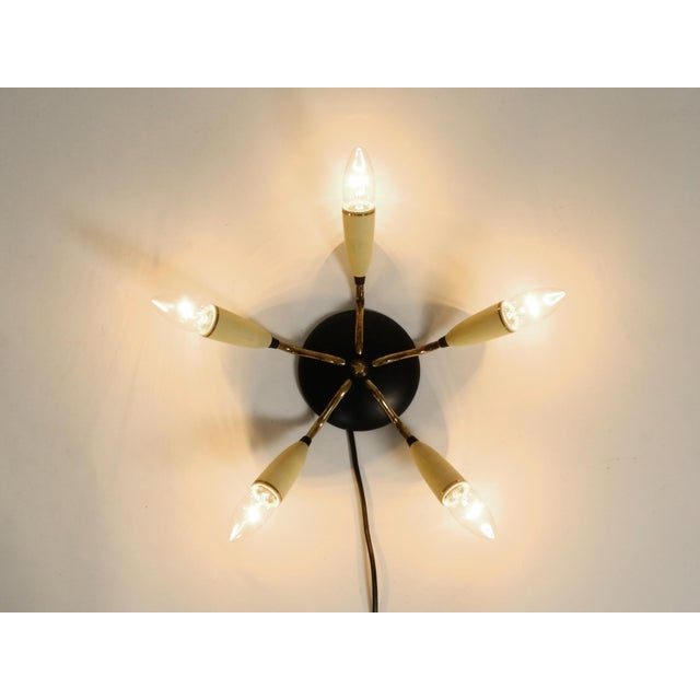 Mid-Century Modern 5-Arm Sputnik Ceiling Lamp, 1950s For Sale - Image 10 of 18