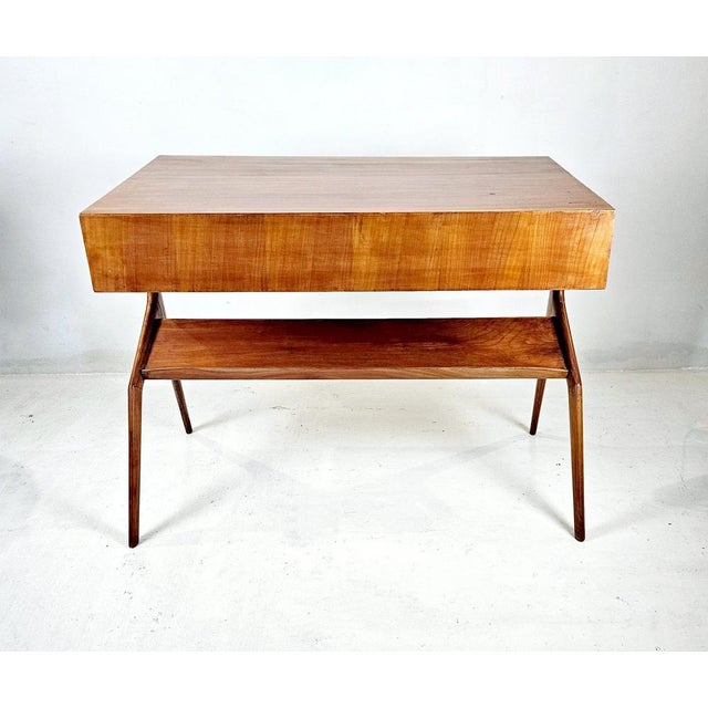 Mid-Century Handmade Wood Desk, Italy, 1950s For Sale - Image 12 of 15