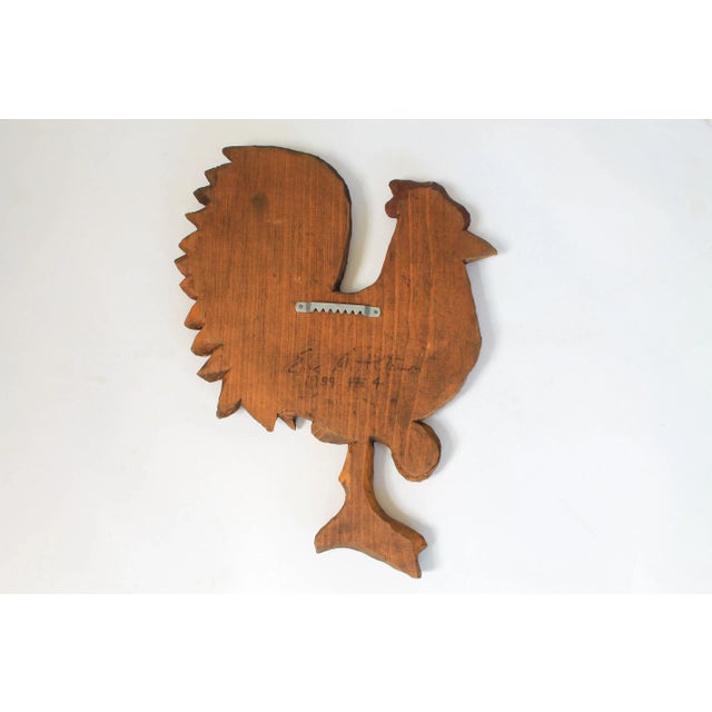 Hand Carved Vintage Rooster Wall Hanging For Sale - Image 4 of 5