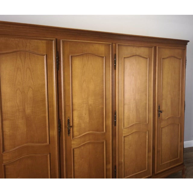 Wood Vintage French Louis XVI Style Wardrobe For Sale - Image 7 of 13