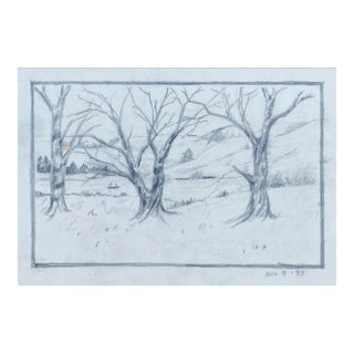 1937 November Landscape Drawing For Sale