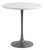 Outdoor Indoor White Marble & Iron Round Bistro Table For Sale