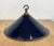 Industrial British Dark Blue Enamel Factory Pendant Lamp, 1950s For Sale - Image 9 of 17