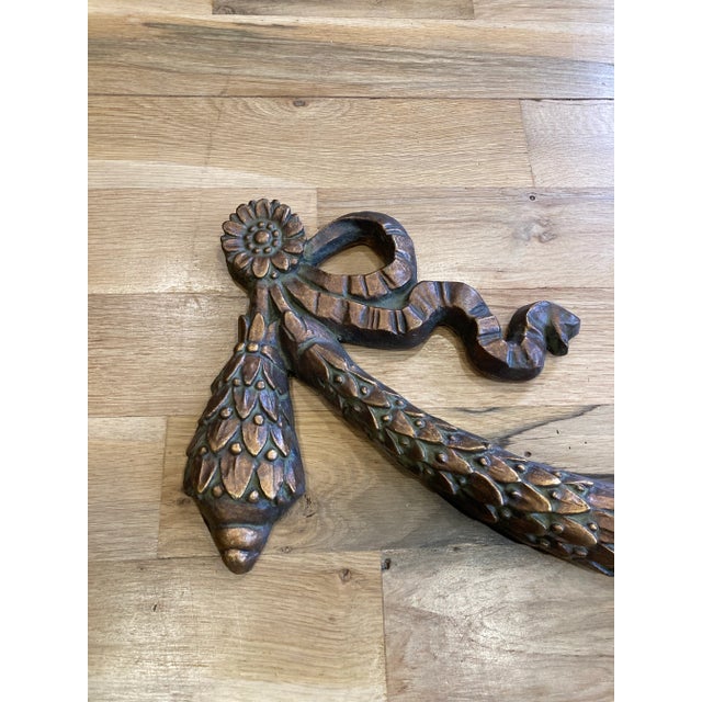 English Vintage Carved Solid Wood Ornate Wall Decor For Sale - Image 3 of 9