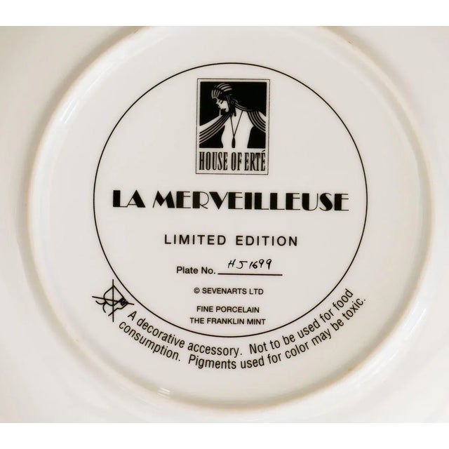 La Merveilleuse Plate is an original decorative limited edition porcelain plate realized in the 1990s. This very rare...