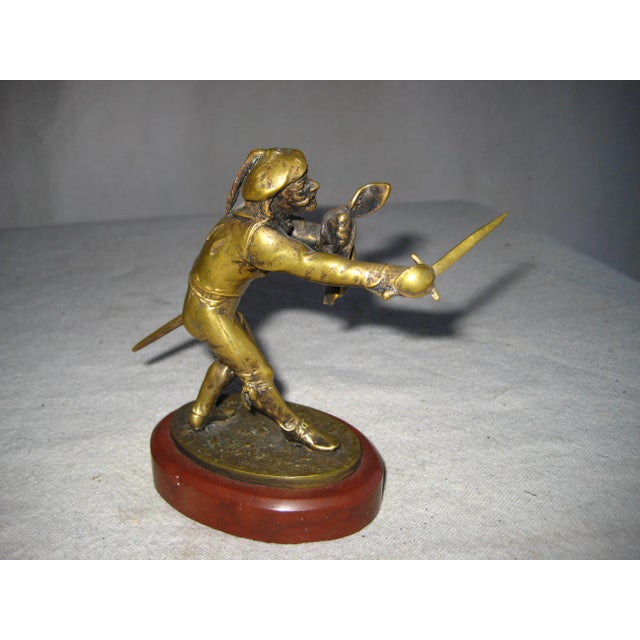 Pair of French Bronze Statue of Musketeer Signed Emile Guillemin 19 Century For Sale - Image 4 of 12