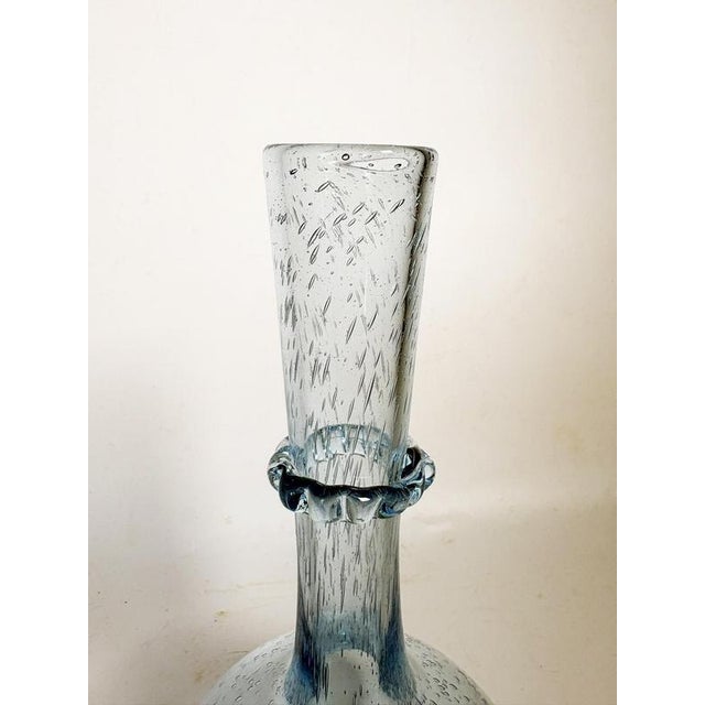 Glass Blown Glass Bottle from Biot, France, 1970s For Sale - Image 7 of 14