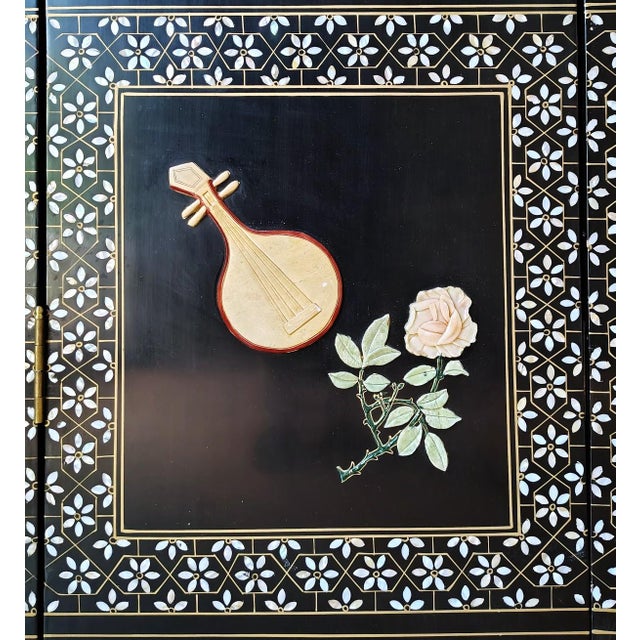 Mid 20th Century Chinese Export Six Panel Carved Soapstone Coromandel Screen For Sale In Los Angeles - Image 6 of 18