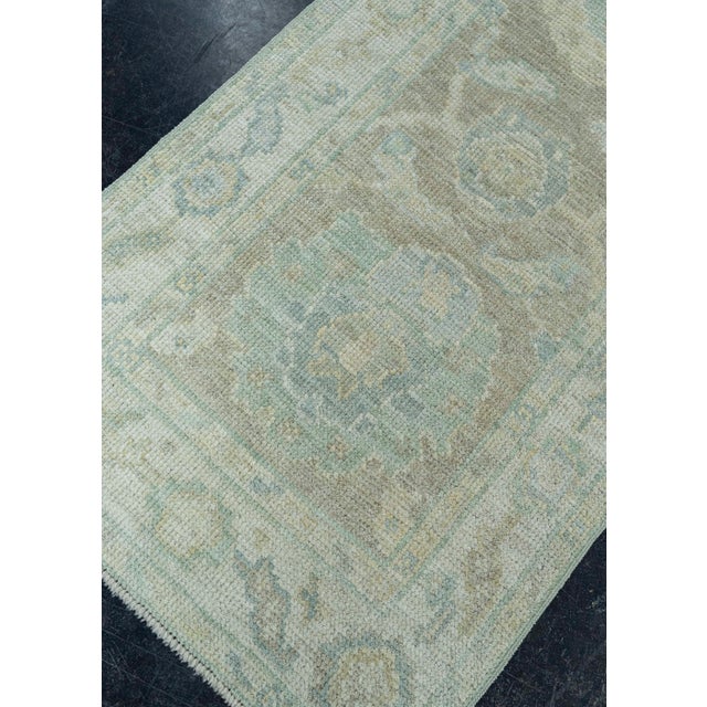 Textile Turkish Oushak Rug 2'3"x 6' #19433 For Sale - Image 7 of 8