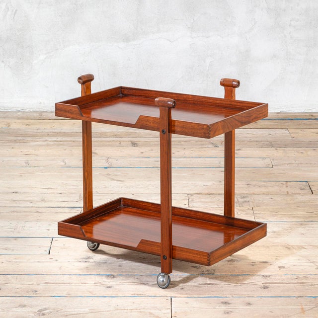 Wood Wooden CR-20 Serving Cart by Franco Albini for Poggi, 1950s For Sale - Image 7 of 7