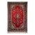 Vintage Persian Kashan Rug, Hand-Knotted Wool, Floral Pattern, Red & Navy, 4x6 For Sale