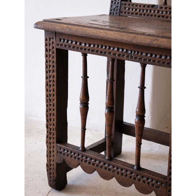 Spanish Occasional Chair in Walnut For Sale - Image 5 of 9