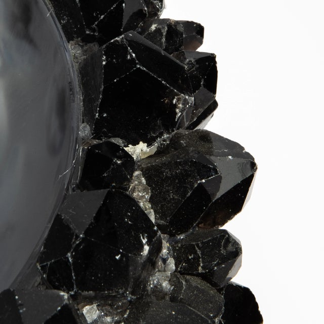 Glass Classic Medium Bowl in Black Quartz For Sale - Image 7 of 7