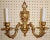 Italian Pair of Gold Dore Bronze Two Light Sconces by FBAI For Sale - Image 3 of 9
