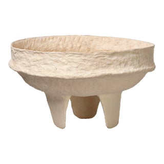 Jamie Young Field Low Bowl in Cream For Sale