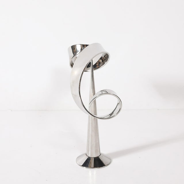 Mid-Century Modernist Elijah David Herschler Chrome Kinetic Sculpture For Sale - Image 11 of 17