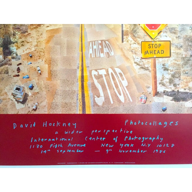 David Hockney Vintage 1986 "Pearl Blossom Highway" Lithograph Print Exhibition Poster For Sale - Image 10 of 13